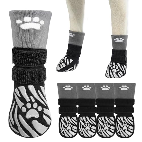 SCENEREAL Hundesocken gegen Lecken der Pfoten, Pfotenschutz für kleine Hunde, Schwarz, Größe XS von SCENEREAL