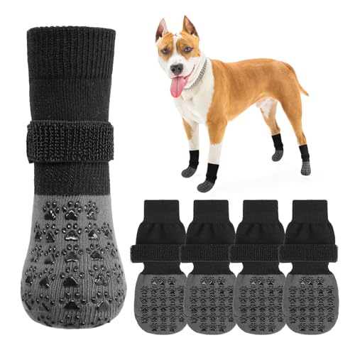 SCENEREAL Hundesocken gegen Lecken von Pfoten für Hartholzböden, rutschfest, rutschfeste Hundesocken, Schuhe für ältere kleine bis große Hunde, Hundestiefel und Pfotenschutz für heiße und kalte SCENEREAL Hundesocken gegen Lecken von Pfoten für Hartholzböden, rutschfest, rutschfeste Hundesocken, Schuhe für ältere kleine bis große Hunde, Hundestiefel und Pfotenschutz für heiße und kalte von SCENEREAL