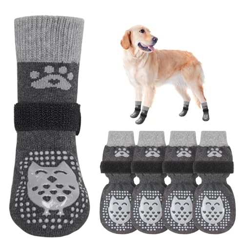 SCENEREAL Hundesocken gegen Lecken von Pfoten für Hartholzböden, rutschfest, rutschfeste Hundestiefel, Schuhe für heiße/kalte Gehwege, Pfotenschutz mit Greifern für kleine, mittelgroße und große SCENEREAL Hundesocken gegen Lecken von Pfoten für Hartholzböden, rutschfest, rutschfeste Hundestiefel, Schuhe für heiße/kalte Gehwege, Pfotenschutz mit Greifern für kleine, mittelgroße und große von SCENEREAL