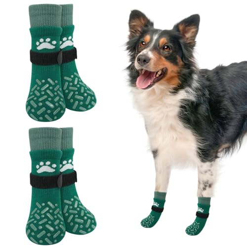 SCENEREAL Hundesocken gegen Lecken von Pfoten für heiße/kalte Gehwege, rutschfeste lange Hundesocken für Hartholzböden, Hundeschuhe, Stiefeletten und Pfotenschutz für kleine, mittelgroße und große SCENEREAL Hundesocken gegen Lecken von Pfoten für heiße/kalte Gehwege, rutschfeste lange Hundesocken für Hartholzböden, Hundeschuhe, Stiefeletten und Pfotenschutz für kleine, mittelgroße und große von SCENEREAL