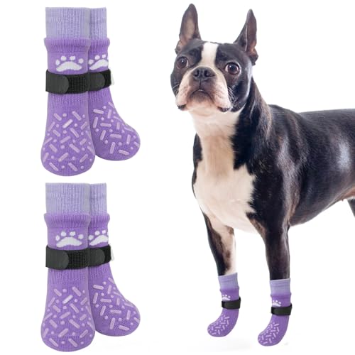 SCENEREAL Hundesocken gegen Lecken von Pfoten für heiße/kalte Gehwege, rutschfeste lange Hundesocken für Hartholzböden, Hundeschuhe, Stiefeletten und Pfotenschutz für kleine, mittelgroße und große SCENEREAL Hundesocken gegen Lecken von Pfoten für heiße/kalte Gehwege, rutschfeste lange Hundesocken für Hartholzböden, Hundeschuhe, Stiefeletten und Pfotenschutz für kleine, mittelgroße und große von SCENEREAL