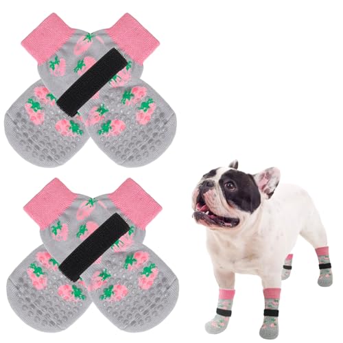 SCENEREAL Rutschfeste Hundesocken für heiße/kalte Gehwege, doppelseitige Hundestiefel und Pfotenschutz gegen Lecken der Pfoten, rutschfeste Anti-Rutsch-Socken für kleine, mittelgroße und große ältere SCENEREAL Rutschfeste Hundesocken für heiße/kalte Gehwege, doppelseitige Hundestiefel und Pfotenschutz gegen Lecken der Pfoten, rutschfeste Anti-Rutsch-Socken für kleine, mittelgroße und große ältere von SCENEREAL