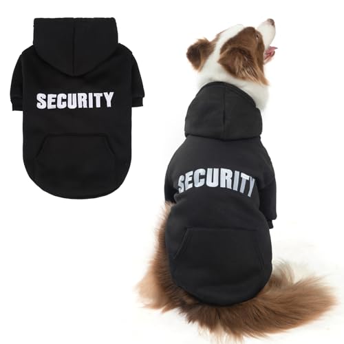 SCENEREAL Sicherheits-Hunde-Kapuzenpullover für große, mittelgroße und kleine Hunde, bestickte Hundekleidung mit Huttaschen und Loch für die Leine, weiches, warmes Fleece, Haustiere, kaltes Wetter, SCENEREAL Sicherheits-Hunde-Kapuzenpullover für große, mittelgroße und kleine Hunde, bestickte Hundekleidung mit Huttaschen und Loch für die Leine, weiches, warmes Fleece, Haustiere, kaltes Wetter, von SCENEREAL
