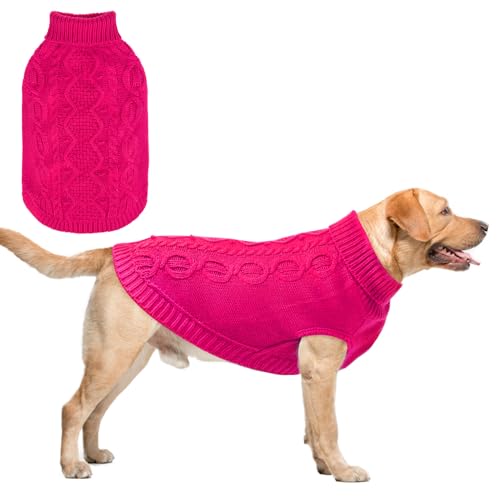 SCENEREAL Strickpullover für große, mittelgroße und kleine Hunde, Wintermantel für Katzen, Hunde, warme Pullover, Outfits, klassische Haustierkleidung mit Loch für die Leine, weiche von SCENEREAL