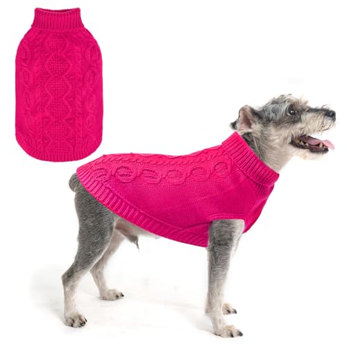 SCENEREAL Strickpullover für große, mittelgroße und kleine Hunde, Wintermantel für Katzen, Hunde, warme Pullover, Outfits, klassische Haustierkleidung mit Loch für die Leine, weiche von SCENEREAL
