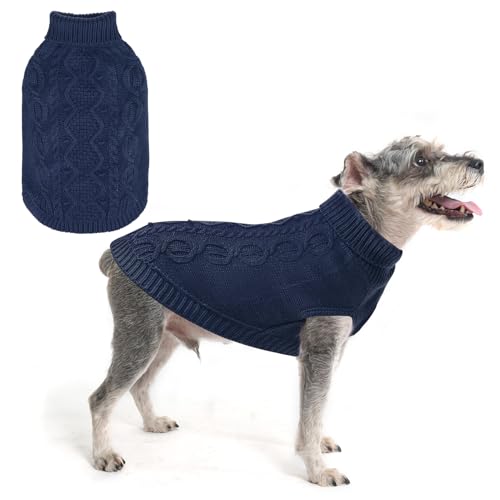 SCENEREAL Strickpullover für große, mittelgroße und kleine Hunde, Wintermantel für Katzen, Hunde, warme Pullover, Outfits, klassische Haustierkleidung mit Loch für die Leine, weiche von SCENEREAL