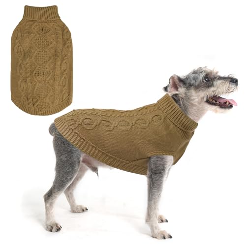 SCENEREAL Strickpullover für große, mittelgroße und kleine Hunde, Wintermantel für Katzen, Hunde, warme Pullover, Outfits, klassische Haustierkleidung mit Loch für die Leine, weiche von SCENEREAL