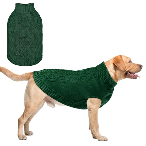 SCENEREAL Strickpullover für große, mittelgroße und kleine Hunde, Wintermantel für Katzen, Hunde, warme Pullover, Outfits, klassische Haustierkleidung mit Loch für die Leine, weiche von SCENEREAL