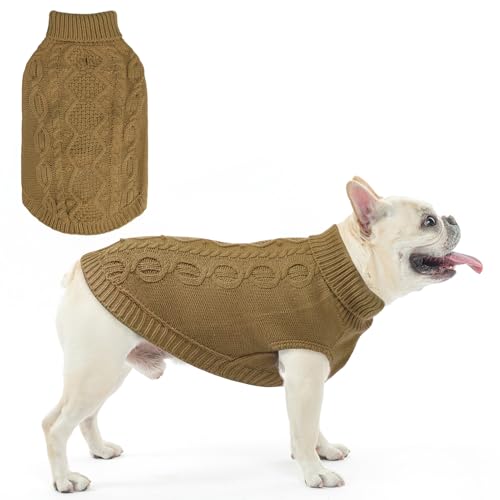 SCENEREAL Strickpullover für große, mittelgroße und kleine Hunde, Wintermantel für Katzen, Hunde, warme Pullover, Outfits, klassische Haustierkleidung mit Loch für die Leine, weiche von SCENEREAL