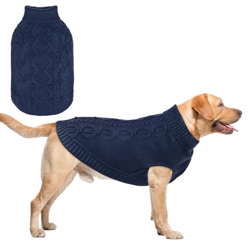 SCENEREAL Strickpullover für große, mittelgroße und kleine Hunde, Wintermantel für Katzen, Hunde, warme Pullover, Outfits, klassische Haustierkleidung mit Loch für die Leine, weiche von SCENEREAL