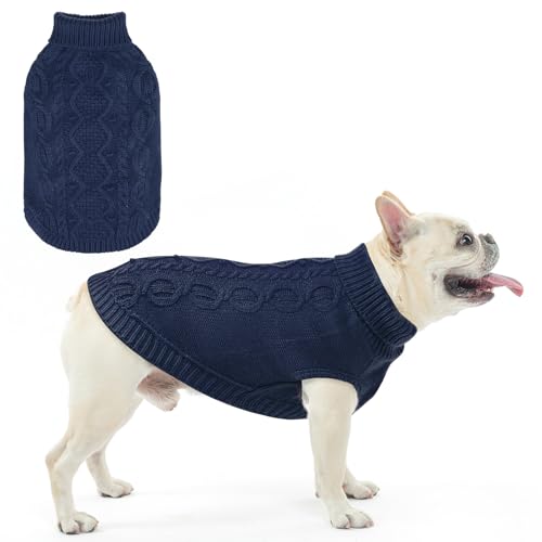 SCENEREAL Strickpullover für große, mittelgroße und kleine Hunde, Wintermantel für Katzen, Hunde, warme Pullover, Outfits, klassische Haustierkleidung mit Loch für die Leine, weiche von SCENEREAL