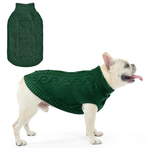 SCENEREAL Strickpullover für große, mittelgroße und kleine Hunde, Wintermantel für Katzen, Hunde, warme Pullover, Outfits, klassische Haustierkleidung mit Loch für die Leine, weiche von SCENEREAL