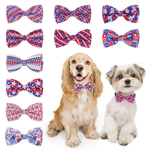 SCENEREAL Unabhängiges Hunde-Fliegen-Set für kleine, mittelgroße Hunde und Katzen, verstellbare Sommerfliege, Schiebehalsband-Befestigungen, Schleifen, Welpenschleifen für Geburtstag, Hochzeit, Party von SCENEREAL
