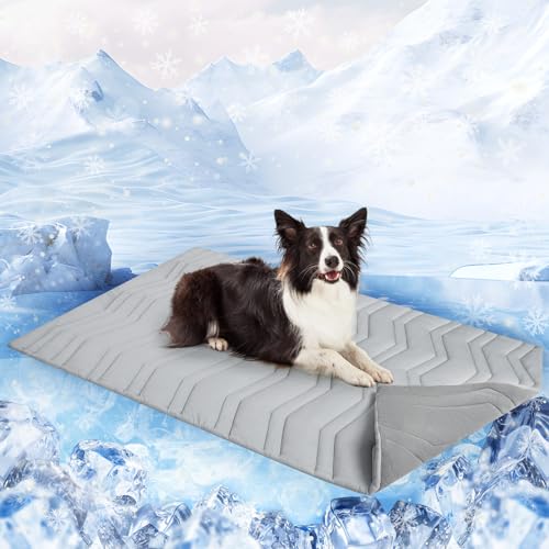 SCENEREAL Kühlmatte für Hundekäfige, dicke, selbstkühlende Hundematte, wendbar (kühl und warm), 121,9 x 71,1 cm, kühles Bett für mittelgroße und XL-Hunde, maschinenwaschbar, langlebig, ungiftiges Gel, SCENEREAL Kühlmatte für Hundekäfige, dicke, selbstkühlende Hundematte, wendbar (kühl und warm), 121,9 x 71,1 cm, kühles Bett für mittelgroße und XL-Hunde, maschinenwaschbar, langlebig, ungiftiges Gel, von SCENEREAL