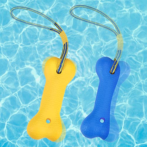 SCENEREAL Wasserspielzeug für mittelgroße und große Hunde – interaktives schwimmendes Pool-Spielzeug, 2 Stück, Apportier-Kauspielzeug, Retrieving-Schnuller für Outdoor-Training, lustiges Schwimmen und von SCENEREAL