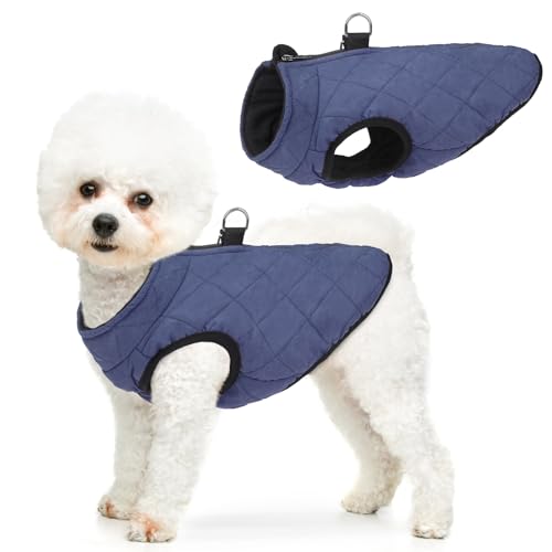 SCENEREAL Winter-Hundeweste mit integriertem Geschirr, warme Hundejacke für kleine und mittelgroße Hunde, kaltes Wetter, Mantel mit Reißverschluss, Fleece-Pufferweste, winddichte Schneekleidung für SCENEREAL Winter-Hundeweste mit integriertem Geschirr, warme Hundejacke für kleine und mittelgroße Hunde, kaltes Wetter, Mantel mit Reißverschluss, Fleece-Pufferweste, winddichte Schneekleidung für von SCENEREAL