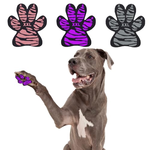 SCENEREAL XXXL Hundepfotenschutz, rutschfeste Griffe, Pfotenpolster für Hunde, rutschfeste Bodenhaftung auf Hartholzböden, Hot Pavement Pfoten-Aufkleber, Zehengreifer, Hundeschuhe, Socken, Ersatz, 48 von SCENEREAL