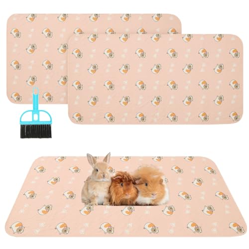 Scenereal Meerschweinchen-Käfigeinlage, 2 Packungen mit Reinigungsbürste, schnelle Wasseraufnahme, wiederverwendbar, waschbar, Urinierpads, weiche und bequeme Matte für Kleintiere, Chinchillas Scenereal Meerschweinchen-Käfigeinlage, 2 Packungen mit Reinigungsbürste, schnelle Wasseraufnahme, wiederverwendbar, waschbar, Urinierpads, weiche und bequeme Matte für Kleintiere, Chinchillas von SCENEREAL