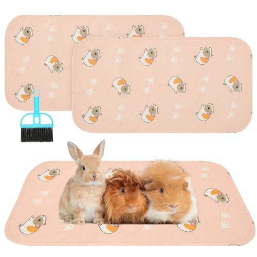Scenereal Meerschweinchen-Käfigeinlage, 2 Packungen mit Reinigungsbürste, schnelle Wasseraufnahme, wiederverwendbar, waschbar, Urinierpads, weiche und bequeme Matte für Kleintiere, Chinchillas Scenereal Meerschweinchen-Käfigeinlage, 2 Packungen mit Reinigungsbürste, schnelle Wasseraufnahme, wiederverwendbar, waschbar, Urinierpads, weiche und bequeme Matte für Kleintiere, Chinchillas von SCENEREAL