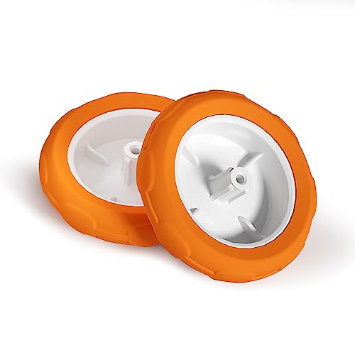 SCHITEC Interaktives Katzenspielzeug, automatisches Katzenmaus-Spielzeug für Indoor-Katzen, USB wiederaufladbares intelligentes elektrisches Kätzchen-Übungsspielzeug (Replacement - Orange Wheels) von SCHITEC