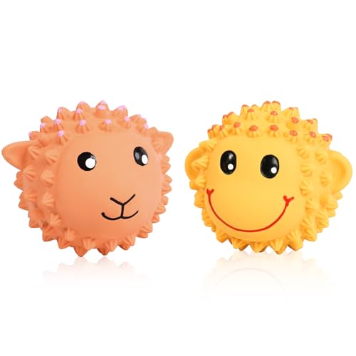 SCHITEC Quietschendes Hundespielzeug, 7,6 cm, interaktives Latex, Quietschspielzeug, Apportierspielzeug, Tierbälle, 2 Stück, weiches Gummi, Welpenzahnreinigung, Haustierspielzeug für kleine, SCHITEC Quietschendes Hundespielzeug, 7,6 cm, interaktives Latex, Quietschspielzeug, Apportierspielzeug, Tierbälle, 2 Stück, weiches Gummi, Welpenzahnreinigung, Haustierspielzeug für kleine, von SCHITEC