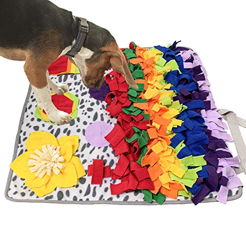 SCHITEC Snuffle Mat für Hunde, Nosework Feeding Blanket Sniffing Pad für interaktive Spiele, Foraging Puzzle Enrichment Toys für große kleine mittlere Haustiere von SCHITEC