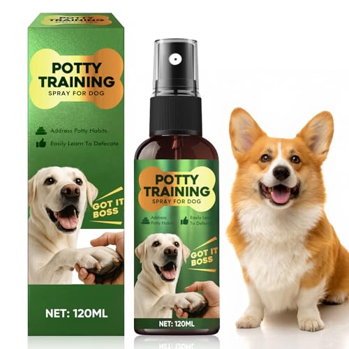 SCOBUTY Dog Potty Trainingsspray, 120 ml, Stopp für Hunde, Bildung und Verhalten des Hundes, Motive für Haustiere zum Urinieren an geeigneten Orten SCOBUTY Dog Potty Trainingsspray, 120 ml, Stopp für Hunde, Bildung und Verhalten des Hundes, Motive für Haustiere zum Urinieren an geeigneten Orten von SCOBUTY