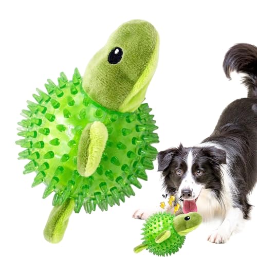 SCOOVY Stacheliger, quietschender Hundeball, Hundespielzeug mit Stachelball | Frosch/Igel Stachelball schwimmendes Hundespielzeug | Spiky Ball schwimmendes Hundespielzeug, Hundespielzeugbälle für von SCOOVY
