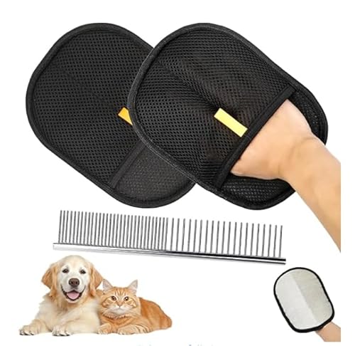 Fellmagnet,Generisch Fellmagnet Handschuh,Handhaarentfernungshandschuh Für Haustiere,Wiederverwendbarer Pet Grooming Gloves Für Haustier Glattes und Gesundes Fell, Für Kleidung, Sofas, Bettlaken von SCROLIEY