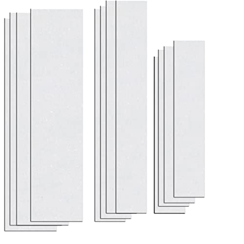 12 x Maniküre-Streifen für Katzen – Nagelfeile für Katzen, Kratzeinlage für Katzentoilette, Möbel, Tür, Boden, 12 Stück Schleifpapier (transparent) von SCSFCVIUS