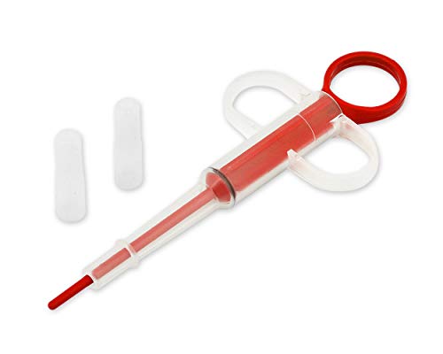 SCSpecial Kunststoff Pet Pille Tablette Feeder langlebig Injektor Spritzen medizinische Fütterung Tool mit weicher Spitze für Katzen Hunde - Rot SCSpecial Kunststoff Pet Pille Tablette Feeder langlebig Injektor Spritzen medizinische Fütterung Tool mit weicher Spitze für Katzen Hunde - Rot von SCSpecial