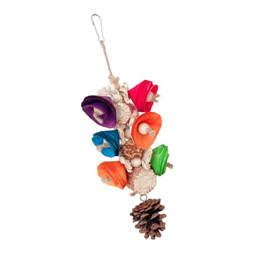 SCUDGOOD Buntes Papageienspielzeug für Molaren, kreativ, lustig, hängbares Spielzeug für den Innenbereich, Käfig, Vogelschnabel, natürliches Puzzle-Spielzeug für Vögel, Kauspielzeug für Papageien, SCUDGOOD Buntes Papageienspielzeug für Molaren, kreativ, lustig, hängbares Spielzeug für den Innenbereich, Käfig, Vogelschnabel, natürliches Puzzle-Spielzeug für Vögel, Kauspielzeug für Papageien, von SCUDGOOD