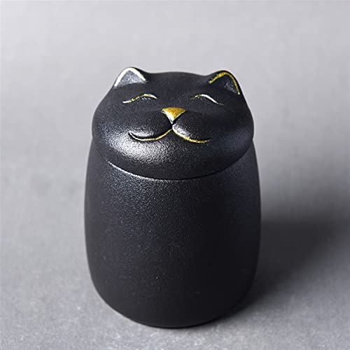 SCZMBLTLNV Urne Für Haustiere Pet Urn for Dogs Cats Ashes Keepsake Memorial Box Funeral Set Burial Urns for Cremated Remains Ash Vial Adult Funeral Urn Pet Cat and Dog Urn 49767(Black) von SCZMBLTLNV