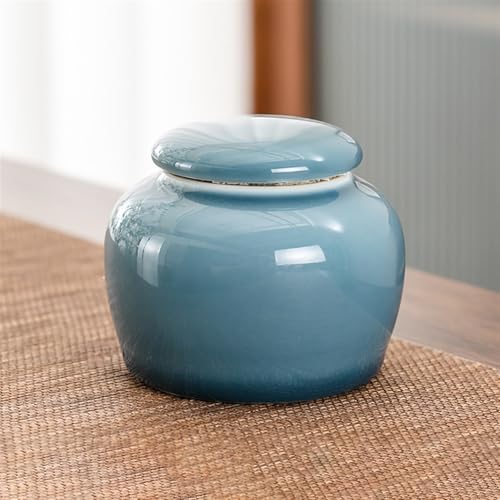SCZMBLTLNV Urne Für Haustiere Pet Urn for Dogs Cats Ashes Keepsake Memorial Box Funeral Set Burial Urns for Cremated Remains Ash Vial Adult Funeral Urn Pet Cat and Dog Urn 57112(Blue) von SCZMBLTLNV