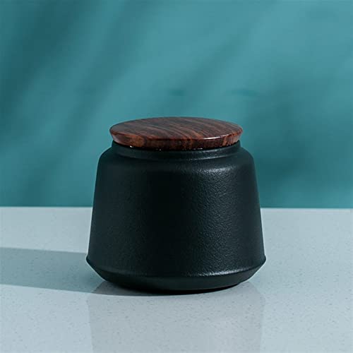 SCZMBLTLNV Urne Für Haustiere Schwarze Urnen Für Menschliche Asche Von Haustieren, Keramikurne Kleine Andenken-Bestattungsschatulle Pet Memoria Urne Andenkenurnen Asche 90973(Black) von SCZMBLTLNV