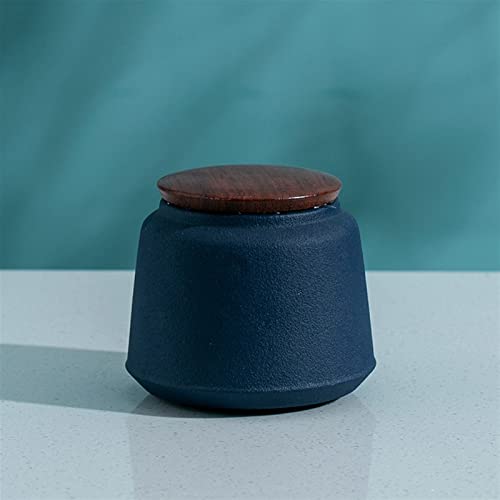 SCZMBLTLNV Urne Für Haustiere Schwarze Urnen Für Menschliche Asche Von Haustieren, Keramikurne Kleine Andenken-Bestattungsschatulle Pet Memoria Urne Andenkenurnen Asche 90973(Blue) von SCZMBLTLNV