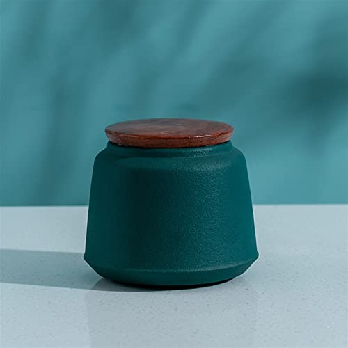 SCZMBLTLNV Urne Für Haustiere Schwarze Urnen Für Menschliche Asche Von Haustieren, Keramikurne Kleine Andenken-Bestattungsschatulle Pet Memoria Urne Andenkenurnen Asche 90973(Green) von SCZMBLTLNV