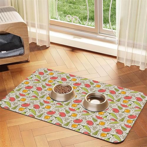 Futtermatte für Hunde, Katzen, Haustiere, saugfähig, Leder, 60 x 40 cm, für Katzen und Hunde von SDEGTHO