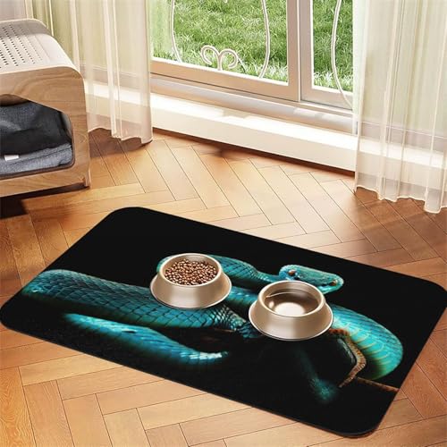 Futtermatte für Hunde und Katzen, saugfähig, Leder, 60 x 40 cm, Blau Futtermatte für Hunde und Katzen, saugfähig, Leder, 60 x 40 cm, Blau von SDEGTHO