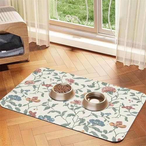 Futtermatte für Hunde und Katzen, saugfähig, Leder, 60 x 40 cm, Rosa von SDEGTHO
