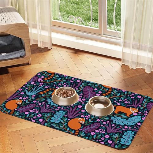 Futtermatte für Hunde und Katzen, saugfähige Leder-Tischdecke, 60 x 40 cm von SDEGTHO