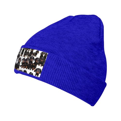 SDEGTHO Dackel Weiner Slouchy-Mütze für Hunde, Unisex, Winter, leicht, Strickmütze, Bündchen, weich, warm, Slouch-Mütze, Blau, Einheitsgröße SDEGTHO Dackel Weiner Slouchy-Mütze für Hunde, Unisex, Winter, leicht, Strickmütze, Bündchen, weich, warm, Slouch-Mütze, Blau, Einheitsgröße von SDEGTHO