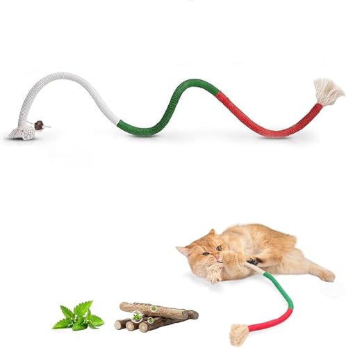 SDFLKAE Katzenspielzeug Beißseil, Katzenminze Stick, Katzensticks, Katzen Kausticks, Interaktives Kauspielzeug Katze für Katzen Zahnpflege und Gegen Mundgeruch von SDFLKAE