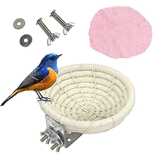Qanye Vogelnest, Vogelnest Baumwollseil, Vogelnest für Käfige, Brutnester für Vögel, Mit Flanelltuch und 2 Befestigungsschrauben, zum Schlüpfen und Nisten von Kleinen und Mittleren Papageien Qanye Vogelnest, Vogelnest Baumwollseil, Vogelnest für Käfige, Brutnester für Vögel, Mit Flanelltuch und 2 Befestigungsschrauben, zum Schlüpfen und Nisten von Kleinen und Mittleren Papageien von Qanye