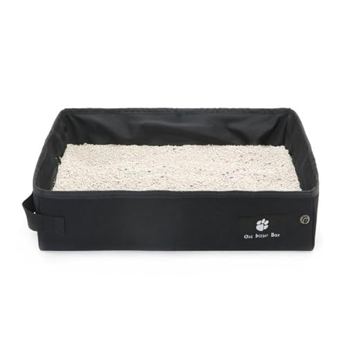 Reise Katzenklo Portable,Katzentoilette Faltbar, Tragbare Katzenbox, Reise Katzentoilette für Auto - Langlebig und wasserdichte für Camping, Drinnen, Draußen,Schwarz,Groß Reise Katzenklo Portable,Katzentoilette Faltbar, Tragbare Katzenbox, Reise Katzentoilette für Auto - Langlebig und wasserdichte für Camping, Drinnen, Draußen,Schwarz,Groß von SDGRJKL
