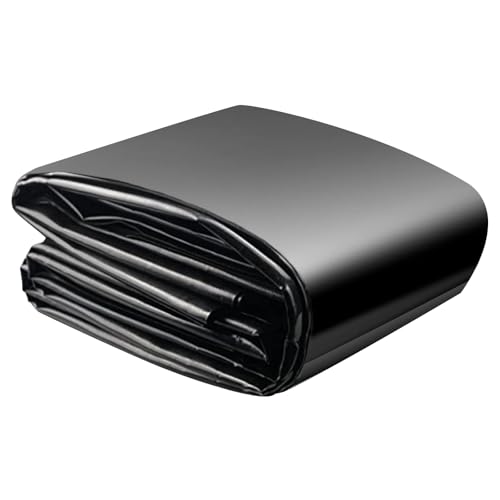 SDLDEER Teichfolie, Teichfolie 6x8m, Schwarz HDPE Teichfolien Schwerlast, für Blumen Gärtner Gewächshäuser Teiche Wasserauslese UV Stabil von SDLDEER