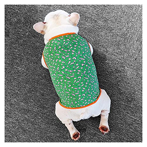 Hundebekleidung für Haustiere All-India Cartoon Hundeweste,Hund Sleeveless Weste,Kleidung Hundem Shirt Bequemes, leicht zu tragendes Gehen (Color : Green, Größe : XXL) von SDLSH