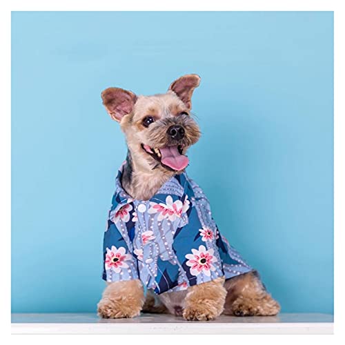 Hundebekleidung für Haustiere Haustierhund Sommer Blumenhemd,T-Shirt Kleidung,kleine mittelgroße große Hunde Bequemes, leicht zu tragendes Gehen (Color : Multicolor, Größe : Free Size (Human)) von SDLSH