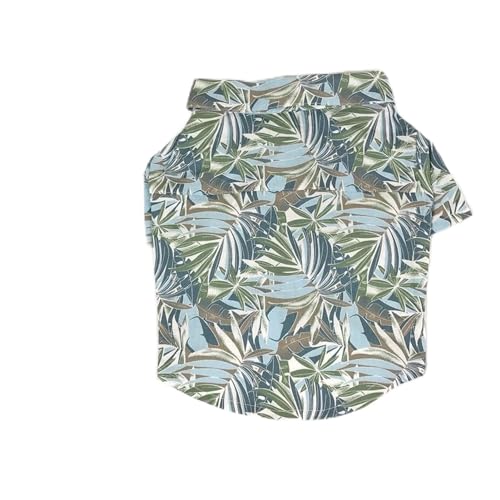 Hundebekleidung für Haustiere Hawaiianisches Hemd,Sommerweste Haustierkleidung,Welpen Cooles T-Shirt Bequemes, leicht zu tragendes Gehen (Color : Blue, Größe : L) von SDLSH