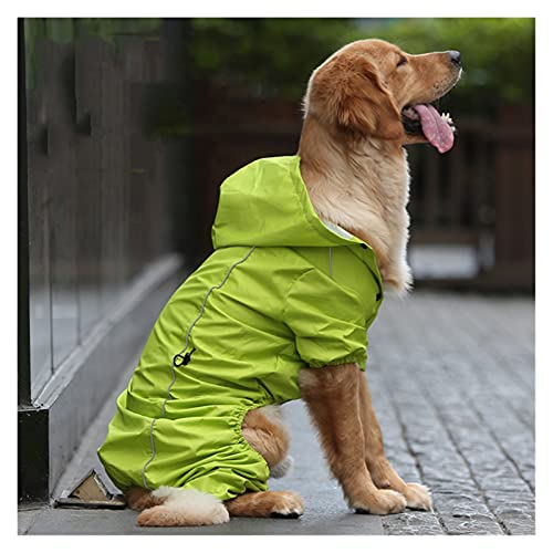Hundebekleidung für Haustiere Hunde-Regenmantel,Regenmantel-Haustier,vierbeiniger Hunde-Regenmantel-Frühlings-und Herbstregensee Bequemes, leicht zu tragendes Gehen ( Color : Light Green , Größe : M ) von SDLSH